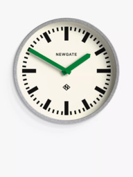 Newgate Clocks The Luggage Analogue Wall Clock, 30cm, Grey/Green - thumbnail 1