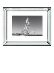 Brookpace Lascelles 'Shenandoah' Yacht Framed Print & Mount, 50 x 40cm, Black/White - thumbnail 1