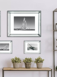 Brookpace Lascelles 'Shenandoah' Yacht Framed Print & Mount, 50 x 40cm, Black/White - thumbnail 2