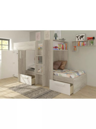 Kids Avenue Barca Bunkbed, European Single, Cascina/White - thumbnail 3