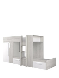 Kids Avenue Barca Bunkbed, European Single, Cascina/White - thumbnail 2