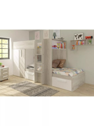 Kids Avenue Barca Bunkbed, European Single, Cascina/White - thumbnail 1