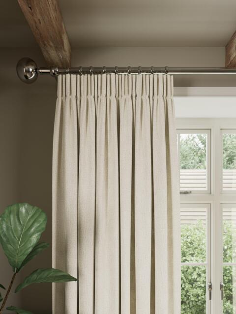 John Lewis Linen Look Pair Lined Pencil Pleat Curtains - image 1