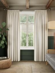 John Lewis Linen Look Pair Lined Pencil Pleat Curtains - thumbnail 3