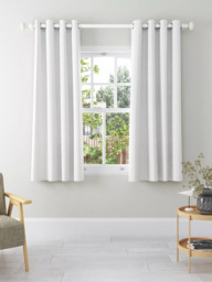 John Lewis Textured Weave Pair Blackout Lined Eyelet Curtains - thumbnail 3