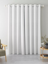 John Lewis Textured Weave Pair Blackout Lined Eyelet Curtains - thumbnail 5