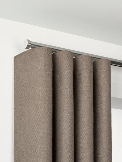 John Lewis Made to Order Select Curl Gliding Curtain Pole with Stud Finial, Wall Fix, Dia.30mm - image 1