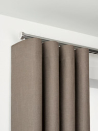 John Lewis Made to Order Select Curl Gliding Curtain Pole with Stud Finial, Wall Fix, Dia.30mm - thumbnail 1