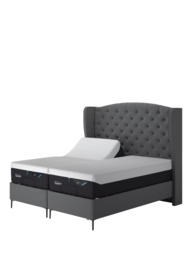 TEMPUR® Suffolk Slim Divan Adjustable Disc Upholstered Bed, Single - thumbnail 1
