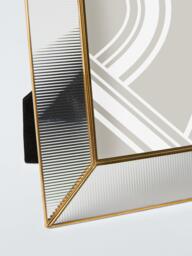 John Lewis Ribbed Glass Border Photo Frame, Gold - thumbnail 2