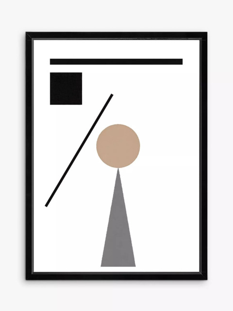 Brookpace Lascelles 'Geometry 1' Framed Print & Mount, 76 x 56cm, Natural - image 1
