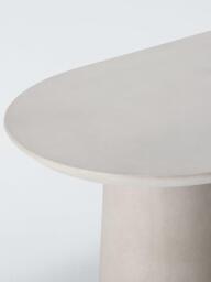 John Lewis Concrete Effect Pillar Oval Garden Dining Table, 200cm - thumbnail 5