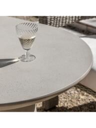 John Lewis Concrete Effect Pillar Oval Garden Dining Table, 200cm - thumbnail 4