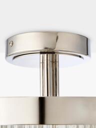 John Lewis Lexton 3 Arm Semi Flush Glass Ceiling Light, Brass - thumbnail 5