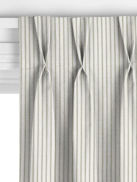John Lewis Ticking Stripe Made to Measure Curtains or Roman Blind, Sage Green - thumbnail 5