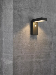 Nordlux Alya Motion Sensor Solar Powered Outdoor Wall Light, Black - thumbnail 5