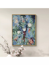 John Lewis Harlie Briggs 'Down by the Lake' Framed Canvas Print, 83 x 64cm, Blue - thumbnail 2