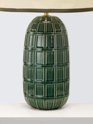 John Lewis Arcombe Ceramic Table Lamp, Olive Green - thumbnail 4