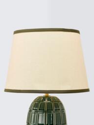 John Lewis Arcombe Ceramic Table Lamp, Olive Green - thumbnail 3