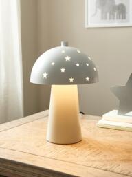 John Lewis Kids' Starry Bedside Lamp, White/Putty - thumbnail 2