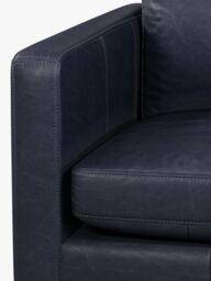 John Lewis Bailey Small 2 Seater Leather Sofa, Dark Leg - thumbnail 6