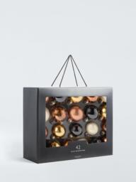 John Lewis Glass Baubles, Box of 42, Black/Gold - thumbnail 3