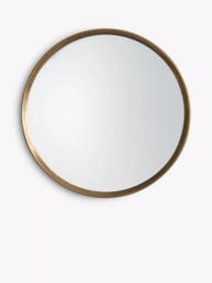 Gallery Direct Ridge Round Wall Mirror, 95cm