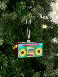 John Lewis The Enthusiast Retro Boom Box Bauble, Multi - thumbnail 2