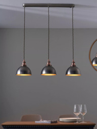 John Lewis Baldwin 3 Pendant Diner Ceiling Light - thumbnail 2