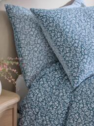 Laura Ashley Sweet Alyssum Brushed Cotton Duvet Cover Set, Denim Blue - thumbnail 4