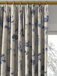 Sanderson Woodland Chorus Made to Measure Curtains or Roman Blind, Indigo/Linen - thumbnail 2