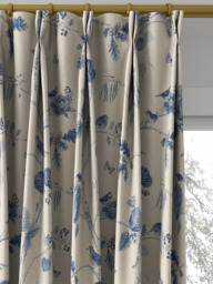 Sanderson Woodland Chorus Made to Measure Curtains or Roman Blind, Indigo/Linen - thumbnail 4