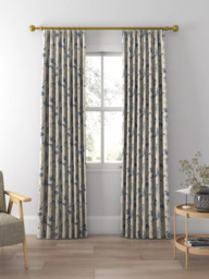 Sanderson Woodland Chorus Made to Measure Curtains or Roman Blind, Indigo/Linen - thumbnail 3