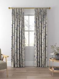 Sanderson Woodland Chorus Made to Measure Curtains or Roman Blind, Indigo/Linen - thumbnail 5