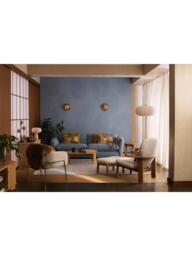 John Lewis Dimple Grand 4 Seater Sofa, Easy Clean Cotton Linen Blend Soft Blue - thumbnail 2