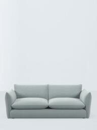 John Lewis Dimple Grand 4 Seater Sofa, Easy Clean Cotton Linen Blend Soft Blue - thumbnail 5