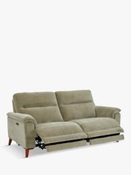John Lewis Slant Medium 2 Seater Power Recliner Sofa, Green Chenille - thumbnail 4