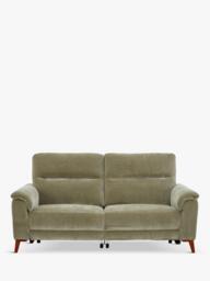 John Lewis Slant Medium 2 Seater Power Recliner Sofa, Green Chenille - thumbnail 3