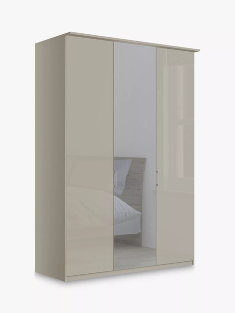 John Lewis Elstra 150cm Wardrobe with Glass and Mirrored Hinged Doors - image 1
