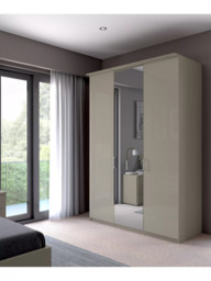 John Lewis Elstra 150cm Wardrobe with Glass and Mirrored Hinged Doors - thumbnail 3