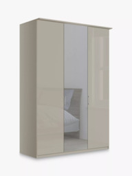 John Lewis Elstra 150cm Wardrobe with Glass and Mirrored Hinged Doors - thumbnail 1