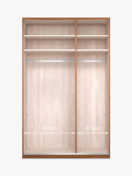 John Lewis Elstra 150cm Wardrobe with Glass and Mirrored Hinged Doors - thumbnail 4