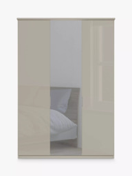 John Lewis Elstra 150cm Wardrobe with Glass and Mirrored Hinged Doors - thumbnail 2