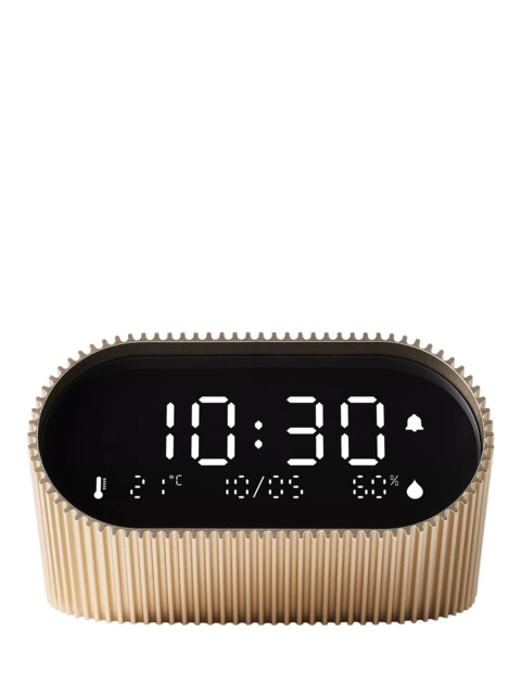 Lexon Ray LCD Digital Alarm Clock, Gold - image 1