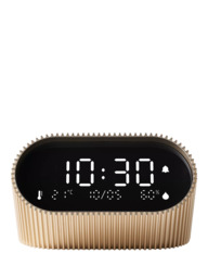 Lexon Ray LCD Digital Alarm Clock, Gold