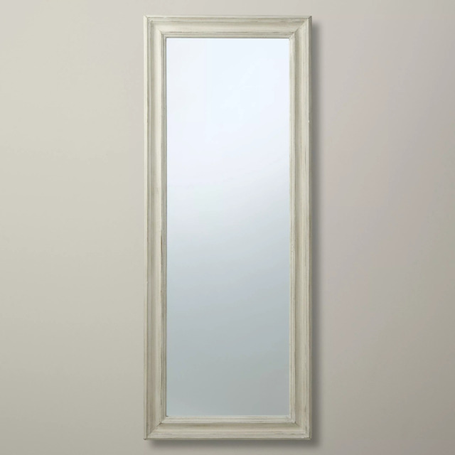 John Lewis Distressed Full Length Mirror, 132 x 52cm, Cream - image 1
