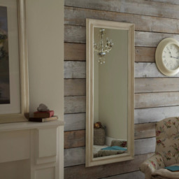John Lewis Distressed Full Length Mirror, 132 x 52cm, Cream - thumbnail 4