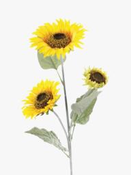 Floralsilk Artificial Sunflower Spray with 3 Flowers, 92cm, Yellow