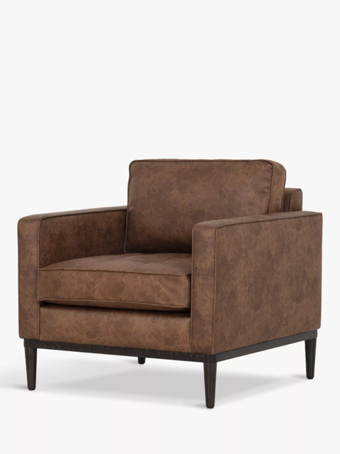 Swyft Model 02 Faux Leather Armchair, Chestnut - image 1