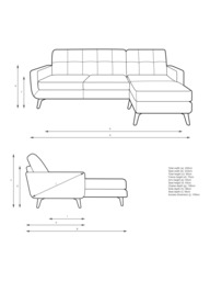 John Lewis Barbican RHF Chaise Leather Sofa, Dark Leg - thumbnail 2